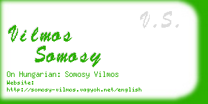 vilmos somosy business card